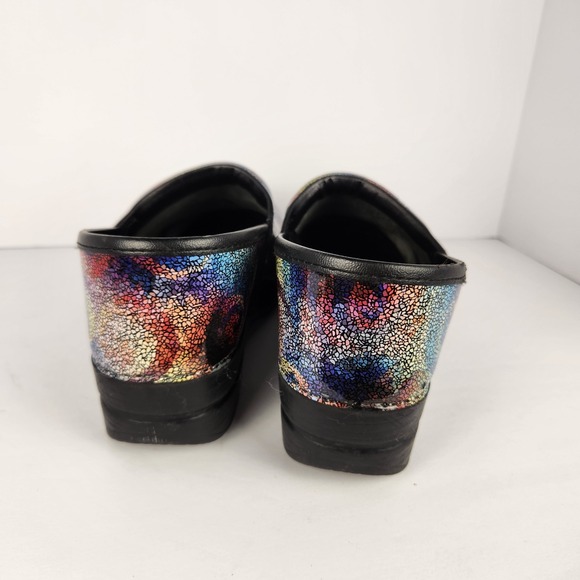 Dansko Professional Patent Women's Multicolor Casual Preppy Clogs Size 38 (8) - Picture 3 of 9